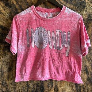 Pink Graphic Crop Top